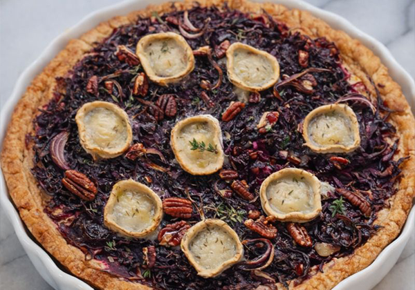 Tarte au choux rouge
