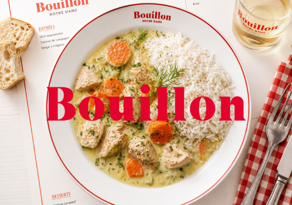 La collab X le Bouillon Notre-Dame - Escalope de volaille à la moutarde à l’ancienne, riz et carottes