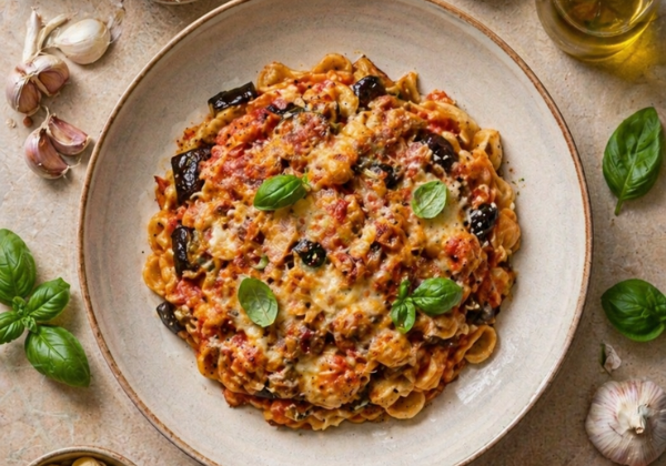 Gratin d'orecchiete à la melanzane