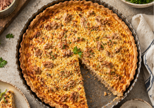 Quiche façon pissaladière aux anchois