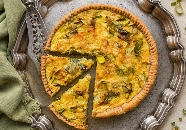 Quiche aux courgettes, chèvre et miel
