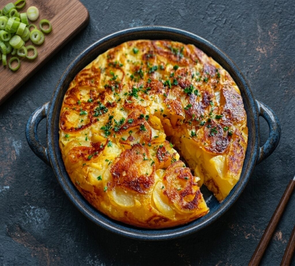 Tortilla espagnole de pommes de terre et lardons