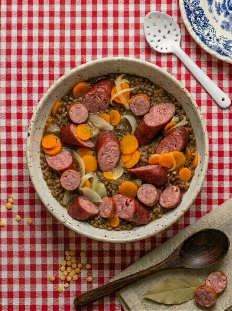Duo de saucisses et lentilles de la Ferme de Bray